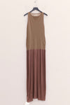 SWAYING 25 Early Autumn One-shoulder splicing bud vest dress SW-SW25PF2L02C1-KQ Khaki